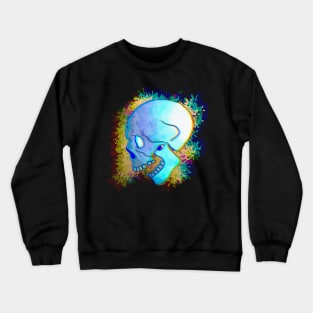 Pastel Skull With Flowers Crewneck Sweatshirt